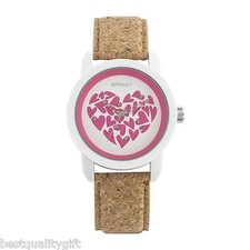 SPROUT PINK HEARTS WITH WHITE CORN RESIN CASE WITH TAN CORK STRAP ST/8000WTCK