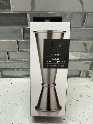 Viski Professional Stainless Steel Double Jigger Large Makoto Jigger 1oz & 2oz