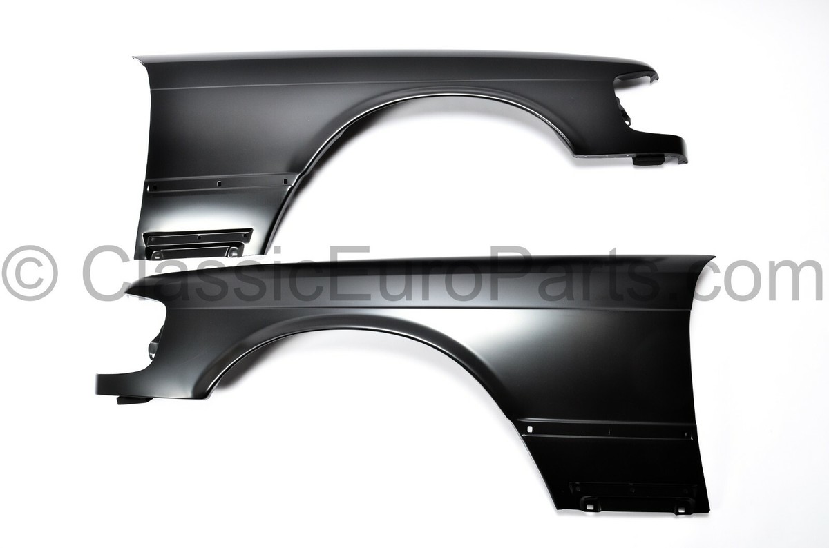 Front replacement fender set L+R for Mercedes W126 sedan 300 420 