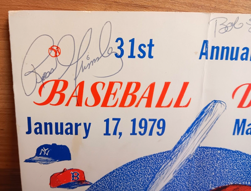 31. JÄHRLICHES BASEBALL-DINNER-PROGRAMM SIGNIERT JOHNNY PESKY BOB STANLEY R. GRIMSLEY - Bild 2 von 11