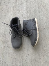 Sonoma Boys Lace Up Leather Shoes size 3 Med Gray