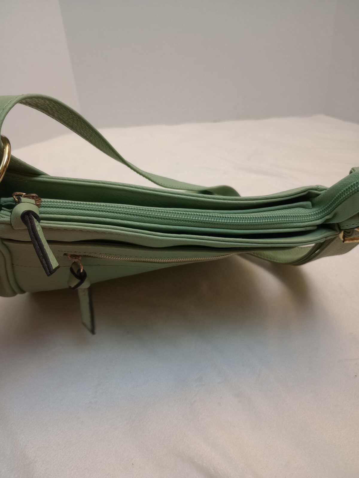 Bueno Crossbody Bag Green Purse Faux Leather Dark Mint Adjustable