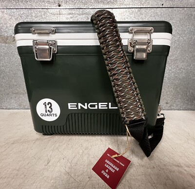 Engel 13 Qt British Racing Green And White Cooler, With Custom