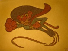 PINK PANTHER FLYING VINTAGE 1970's CARTOON IRON ON TRANSFER -NICE, B-4