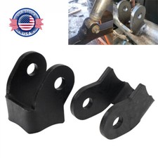 Paired Iron Weld On Shock Bracket Wide Flat Mount R1180 Straight Universal Black