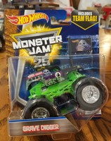 Hot Wheels,2016 Grave Digger W/team Flag,tour Favorites 1/10 Hot Wheels,2016 Grave Digger W/team Flag,tour Favorites 1/10