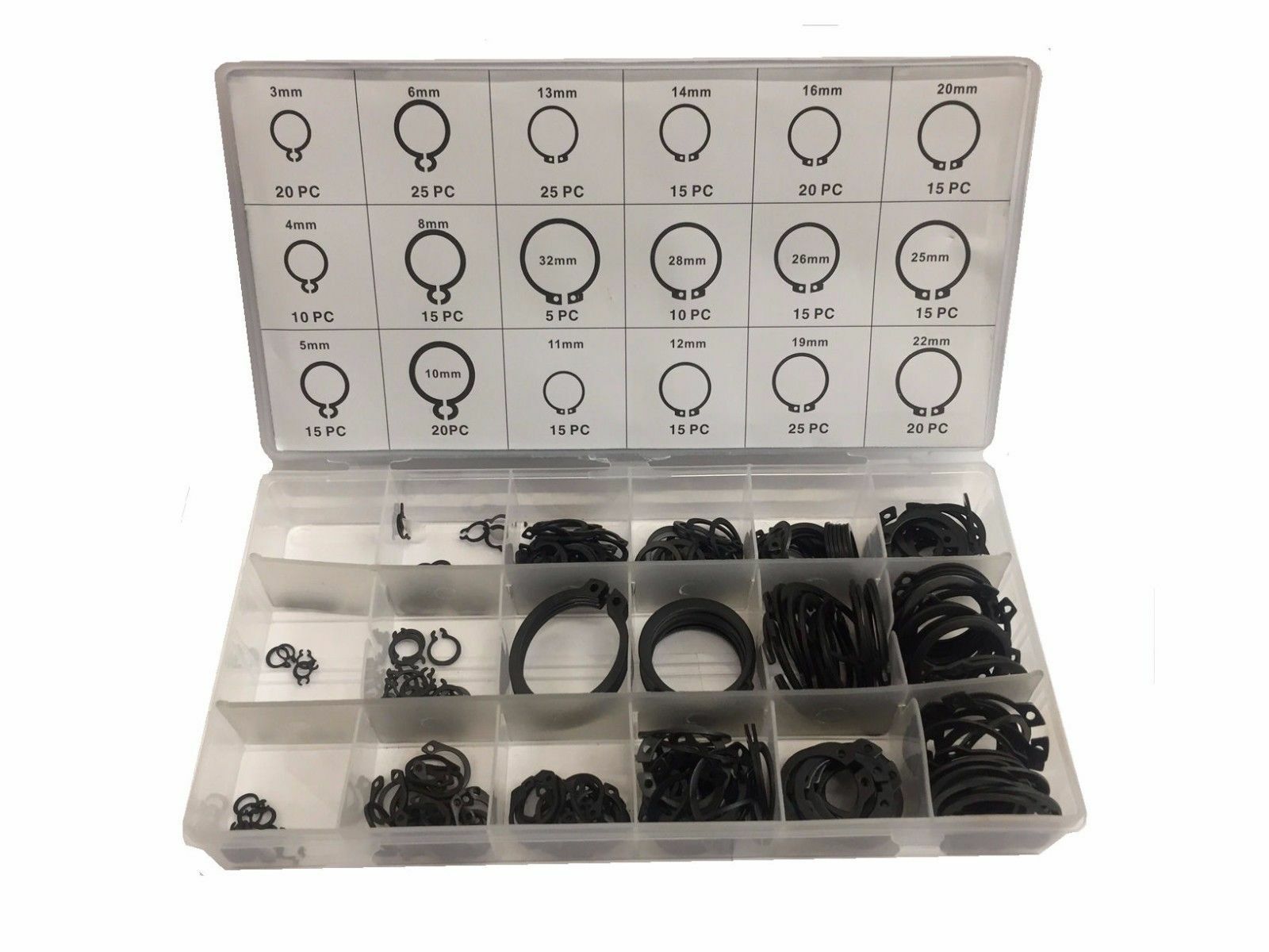 300PC CIRCLIP SNAP RING ASSORTMENT BY RDGTOOLS