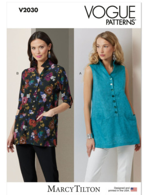 Vogue Sewing Pattern V2030 Misses' Tunics Size Y5 (18-20-22-24-26) UNCUT