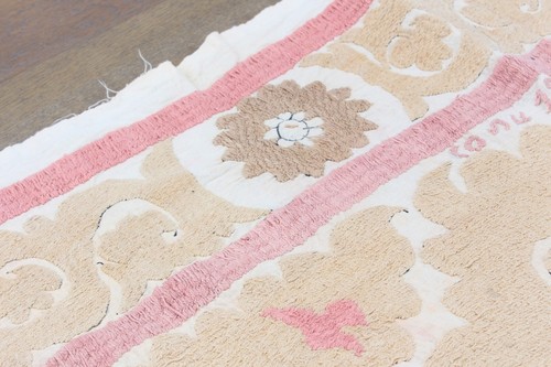 Suzani Fabric Suzani Throw Home Gift 4.07' x 4.95' Vintage Fast Shipment 16003 - Picture 16 of 24