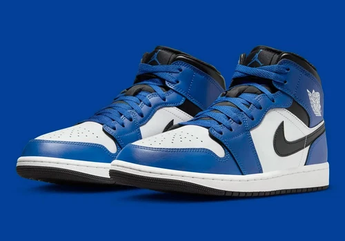 Nike Air Jordan 1 Mid Game Royal White Black DQ8426-402 Men's Shoes NEW