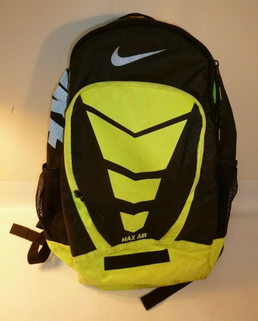 Nike Max Air Green Black Nylon Backpack Day Pack Laptop Book Bag | eBay