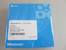 1440-125 Whatman 40 Ashless Filter Papers 125mm 12.5cm Pack of 100 New, Sealed