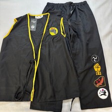 The Karate Kid Cobra Kai Costume Set Black Yellow Gi Top and Pants Mens XL NEW
