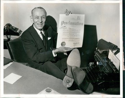 1965 Frank Cornell Miami Clerk Proclamation Warren Historic Vintage Photo 8x10