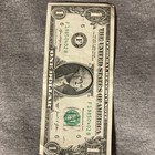 One dollar bill birthday Note fancy serial number April 2, 1985. Number 19850402 — photo 5