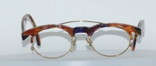 Vintage Eyeglasses TRACTION PRODUCTIONS CANTON 11 FAIT MAIN Multicolor Gold Oval