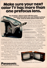 Panasonic Quintrix TV Quatracolor Vintage Print Ad/Poster 1970s Retro Print