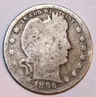 1896-P Barber Quarter - Good - #1012E - FREE SHIPPING