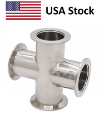 KF Flange 4-Way Cross Vacuum Fitting KF16 to KF50 SS304