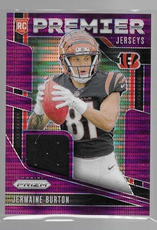 JERMAINE BURTON 2024 PANINI PRIZM PREMIER JERSEY PURPLE PULSAR ROOKIE #PJ-JBN
