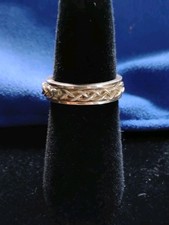 925 Sterling Silver 6 Mm Wide Spinner Ring Size 8 Free Shipping