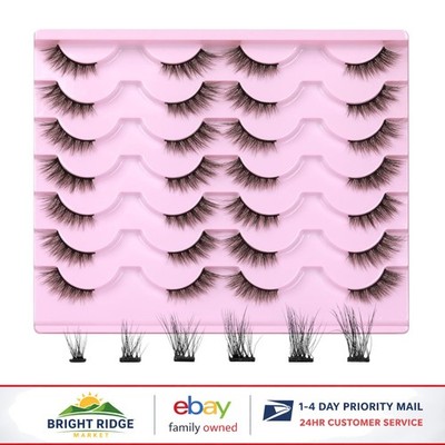 Half Length False Eyelashes for Eye Enhancement, 14 Pairs in Convenient Pack