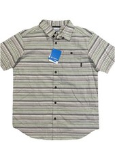 Men  s Columbia Boulder Ridge Medium Striped Short Sleeve Shirt NWT