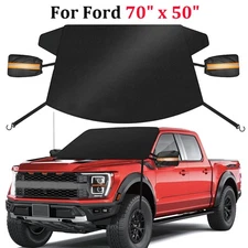 For Ford Windshield Snow Cover Winter Frost Guard Ice W/Side Mirror Protector