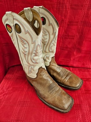 JUSTIN Bent Rail cowboy boots, Size 10 1/2 D - Good Condition