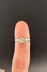 Baby Child Ring Sterling Silver Kiddiegem Signed VTG Rhinestone Is Crooked