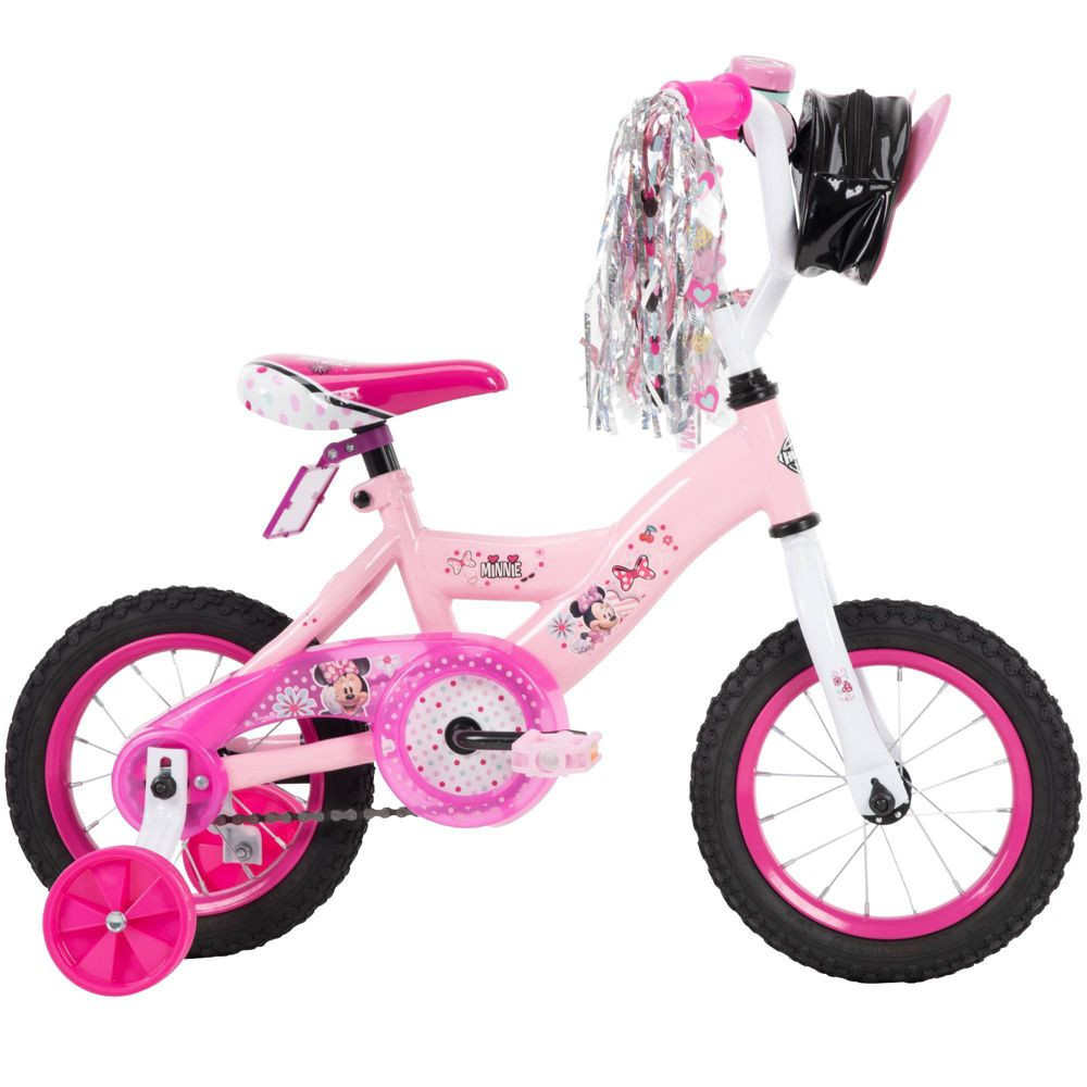Disney 12 Kids Girls Велосипед для тренировок на колесах Huffy Minnie Mouse Bike Розовый