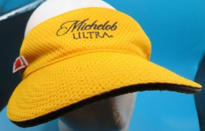 MICHELOB ULTRA Beer Bright Yellow VISOR Cap Hat Adjustable Strap Adult Unisex