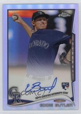 2014 Topps Chrome Rookie Auto Blue Refractor 198/199 Eddie Butler #EB Auto e6p