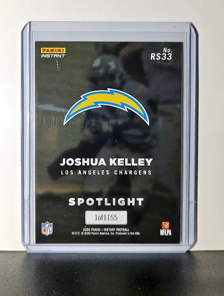 Joshua Kelley Rookie 2020 Panini NFL #33 Rookie Spotlight Los Angeles Chargers - Image 2 of 4