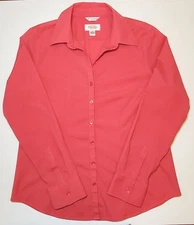 TALBOTS Dark Pink Wrinkle Resistant Long Sleeve Stretch Blouse Size 4 EUC