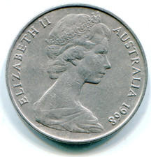 Australia 10 Cents 1968 nice HG coin scarce    lotdec4088