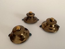 Cappucci vintage in metallo per bocce in vetro lampadario (3 pezzi) - anni '60