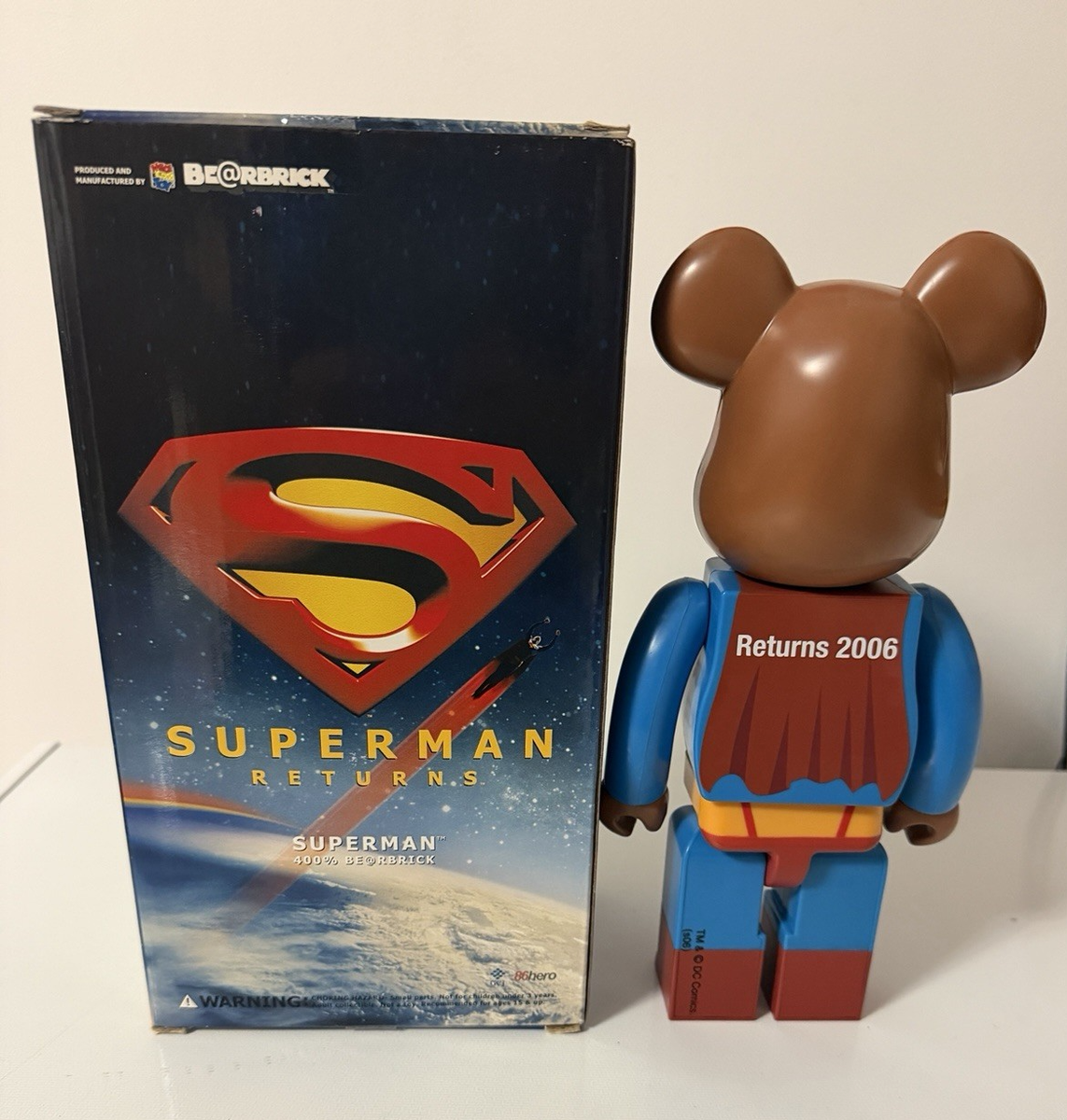 Medicom Toy BE@RBRICK Bearbrick Superman Superman 400% FROM 2006 Medicom Toy BE@RBRICK Bearbrick Superman Superman 400% FROM 2006