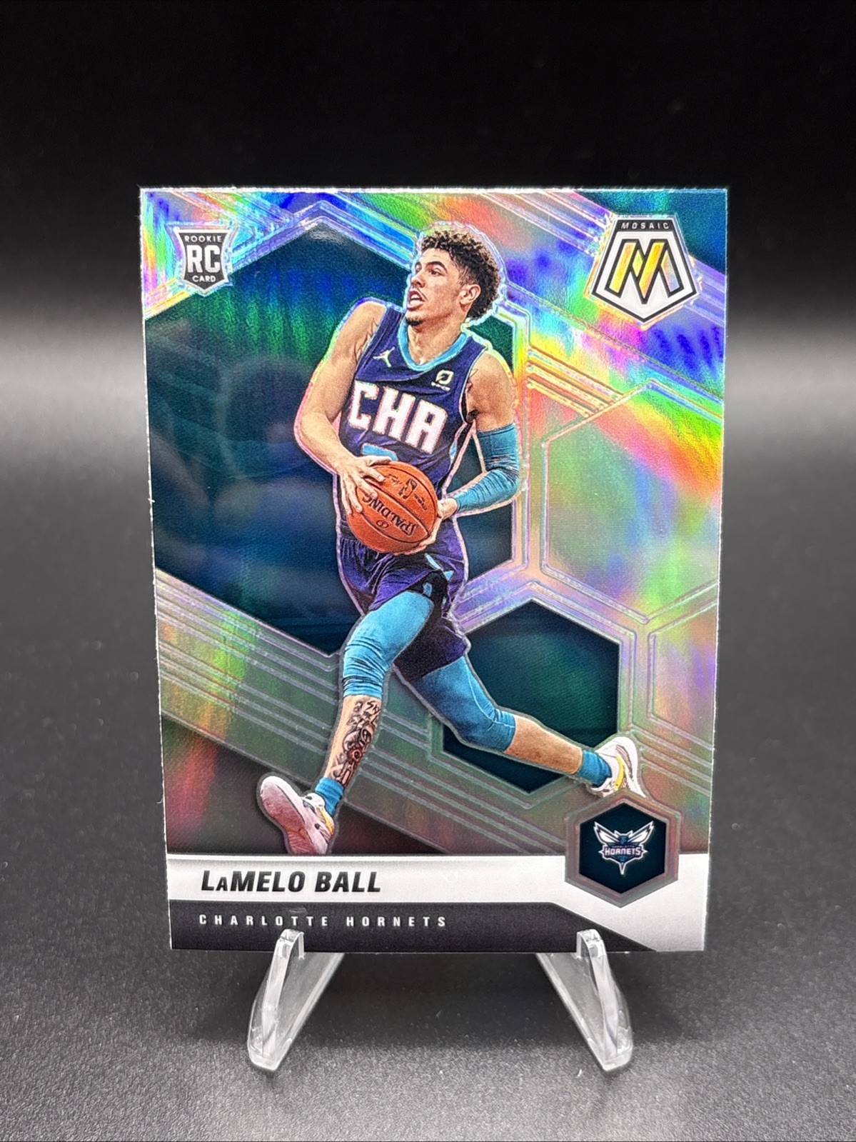 2020-21 Panini Mosaic - Rookie LaMelo Ball #202 Silver Prizm (RC) Hornets