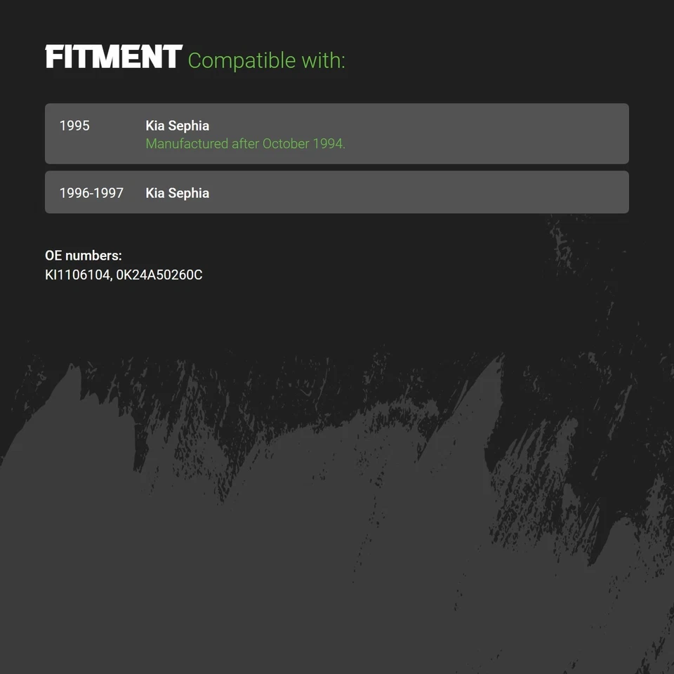 Bumper Reinforcement For Kia Sephia 1995-1997 Rear KI1106104 Foto 2 de 2