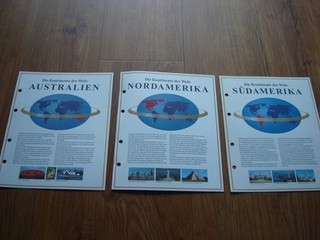 TOP Australien Nordamerika Südamerika Deckblatt für Münzalbum Kursmünzensätze