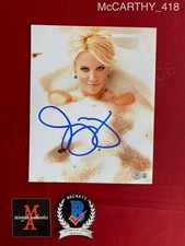 Jenny McCarthy autographed signed 8x10 photo model shot sexy Playboy Beckett