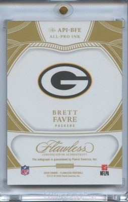 Brett Favre 2025 Flawless On Card Auto Autograph Green Bay Packers