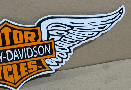 Harley Davidson Porcelain Enamel Sign 28 x 9 Inches 1 Sided - Picture 4 of 6