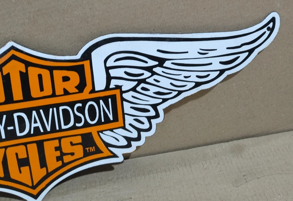 Harley Davidson Porcelain Enamel Sign 28 x 9 Inches 1 Sided - Image 4 of 4