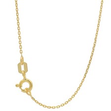 Goldkette Ankerkette diamantiert Halskette 0,8 mm - 585-14 Karat Gold