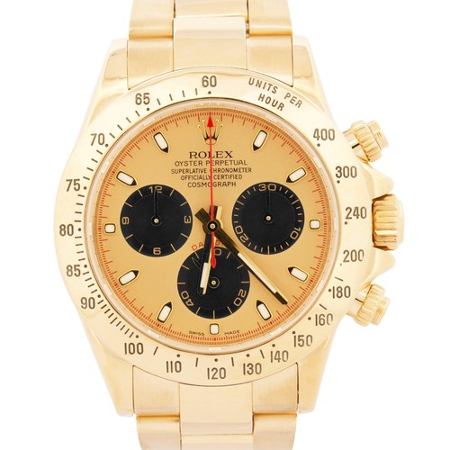 Rolex Daytona Cosmograph Champagne NEWMAN 18K Yellow Gold Watc...