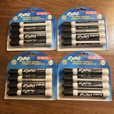 RARE Vintage 2005 Expo Dry Erase Markers Black Chisel Lot NOS Deadstock