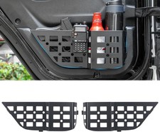 Metal Rear Door Storage Pockets Compatible with 2018-2025 Jeep Wrangler JL JL...