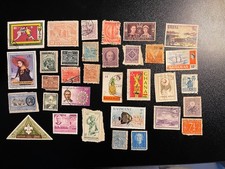 Worldwide Stamps Mixed Lot – 30+ Off-Paper Used Issues (c.1930s–1970s)